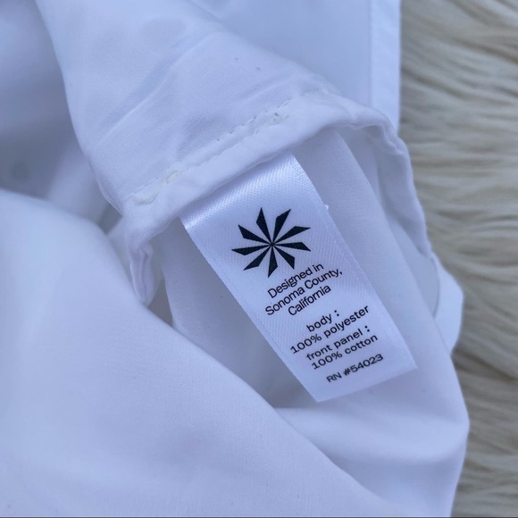 Athleta white eyelet layered knit tank large - Picture 8 of 8